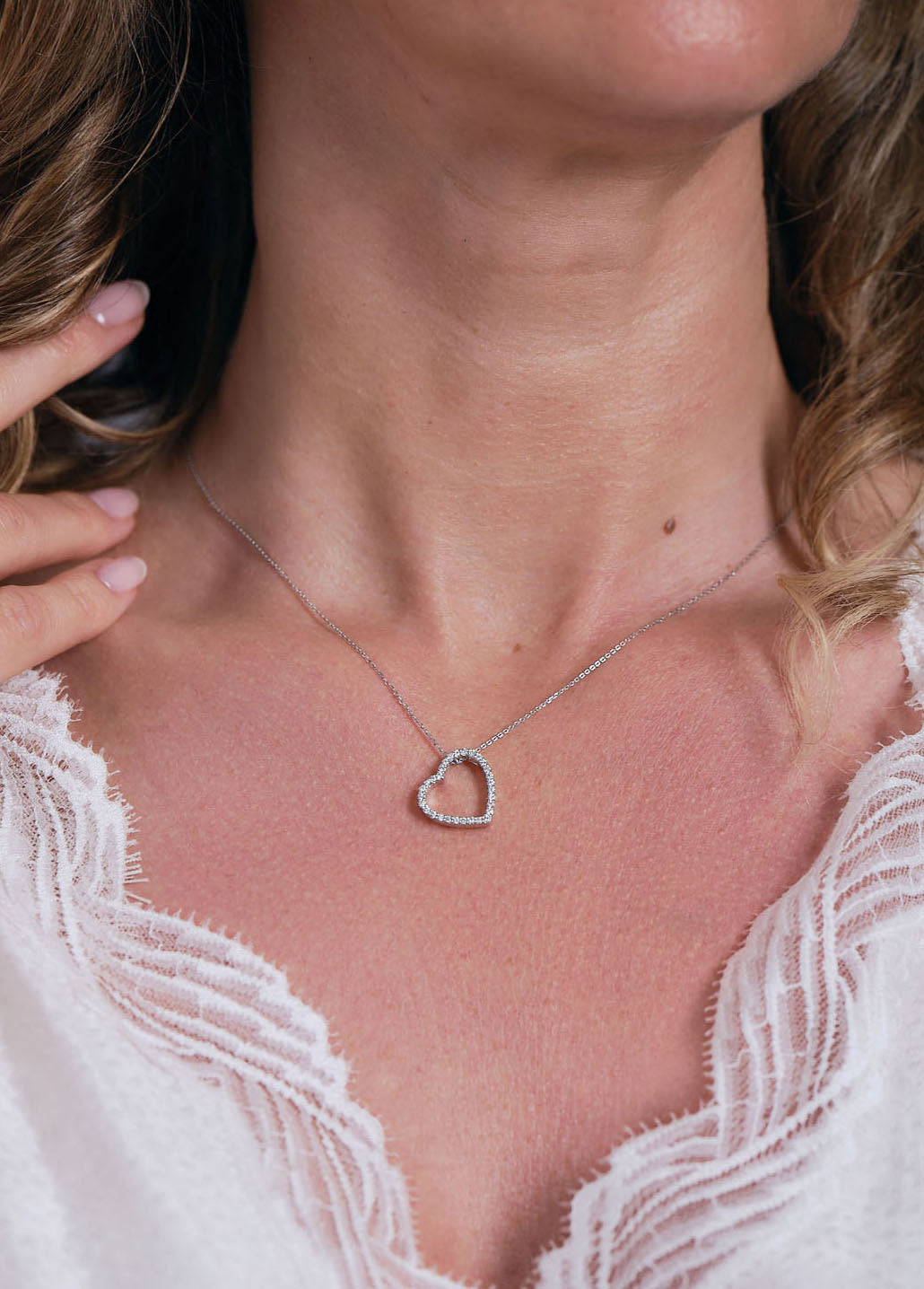 Slanted Heart Pendant