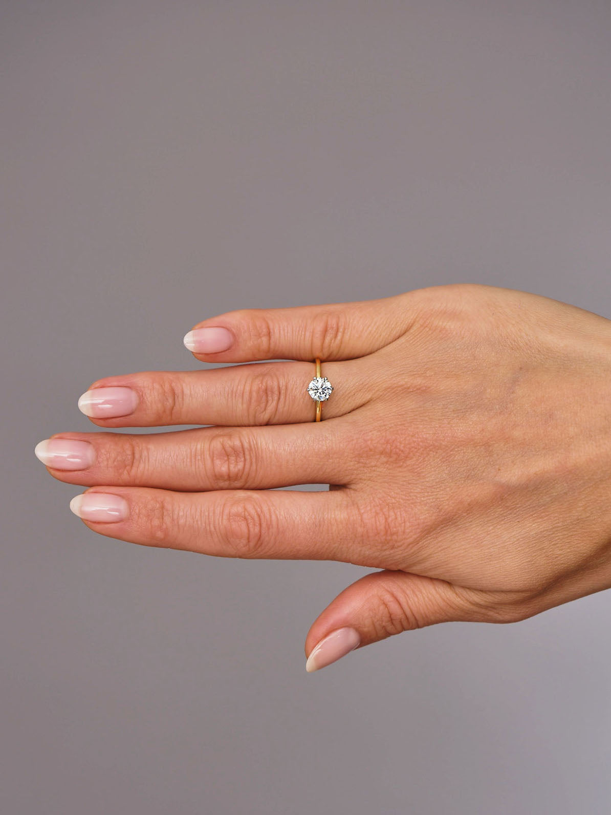 1ct Round Knot Solitaire Lab Grown Diamond Engagement Rings