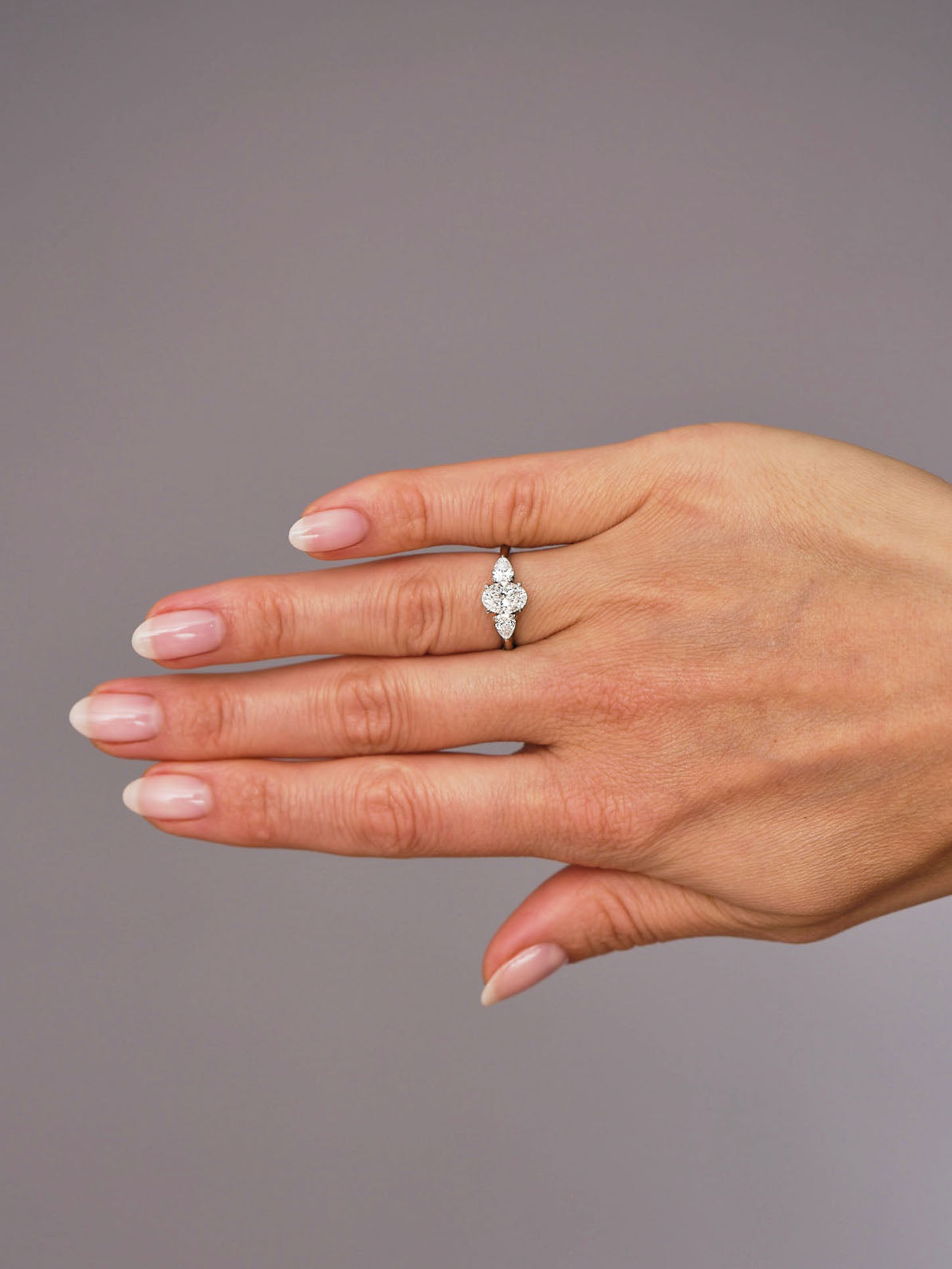 1.20ct Oval & Pear Trilogy