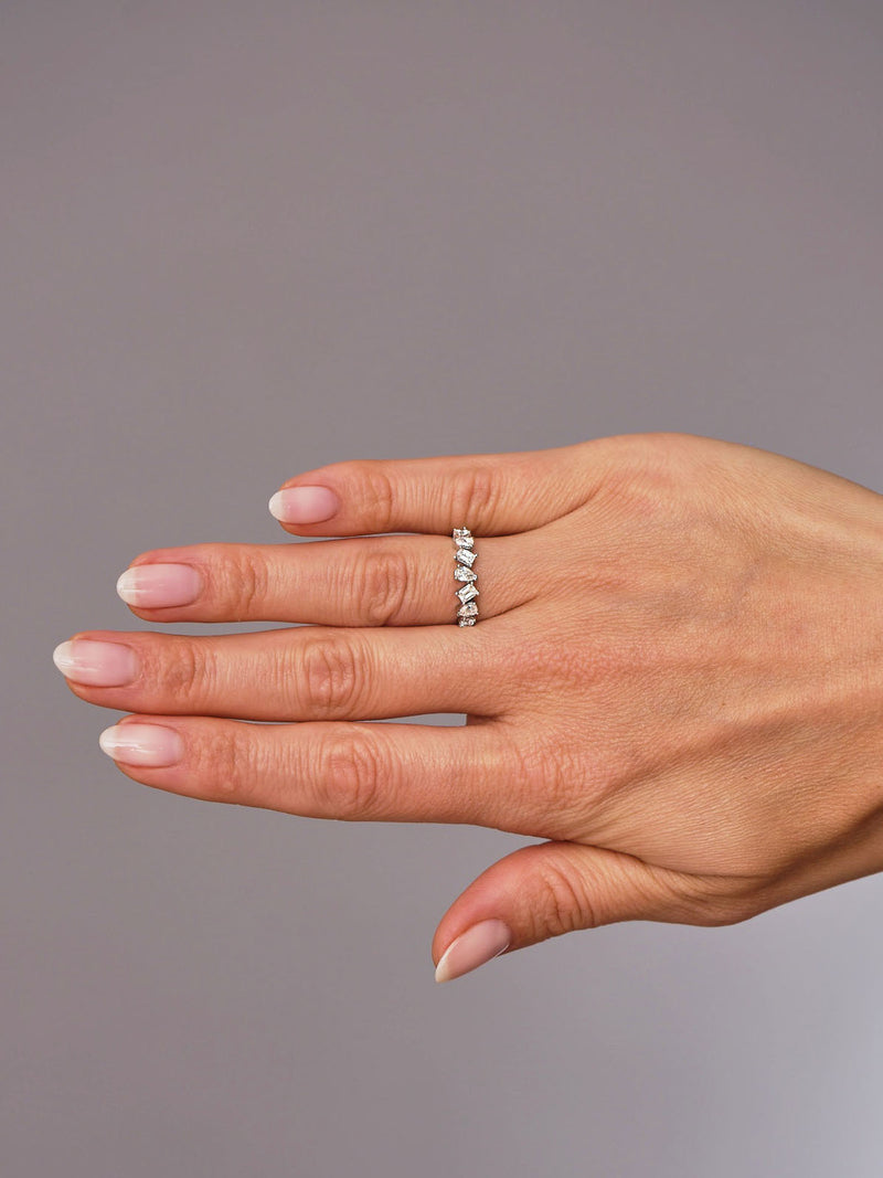 multi shape diamond eternity ring 