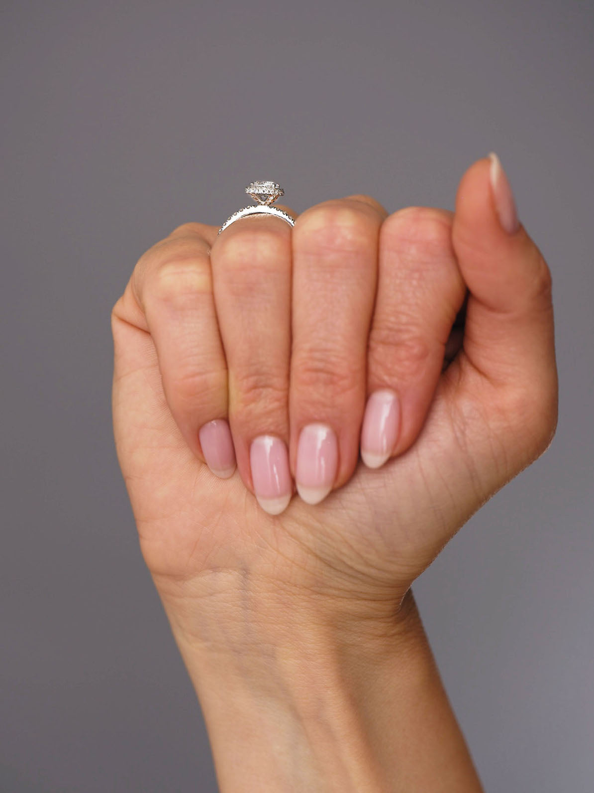 1ct Cushion 2D Halo Lab Grown Diamond Engagement Rings in London.