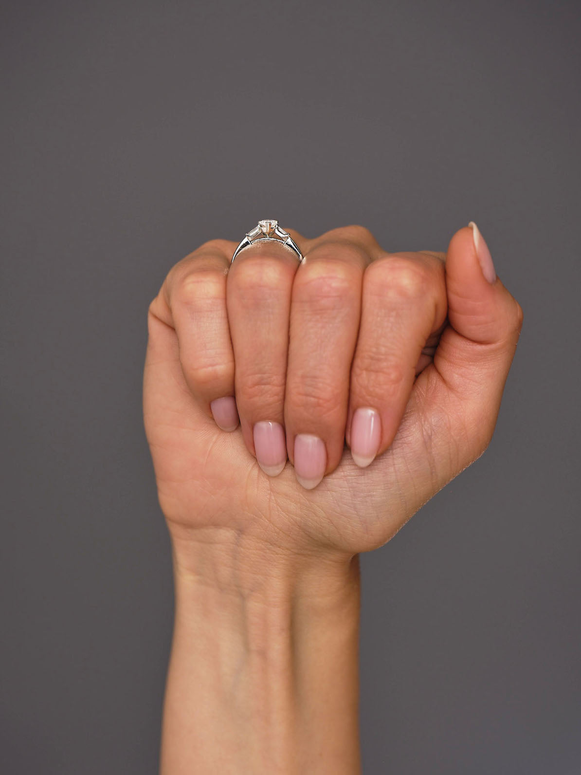 1.30ct Marquise & Heart Trilogy lab grown diamond engagement rings.