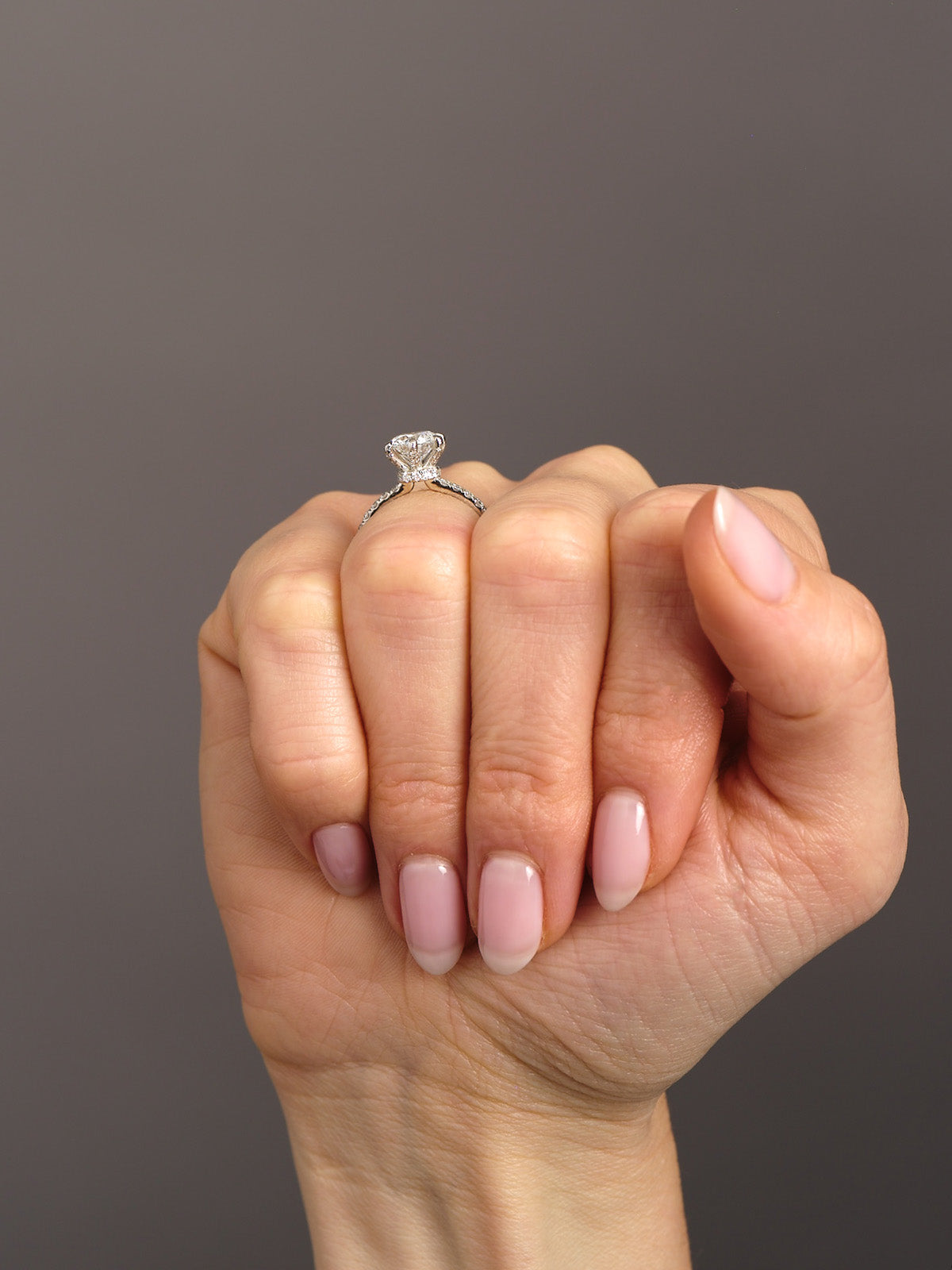 1.50ct Round Diamond Knot Lab Grown Diamond Engagement Rings.