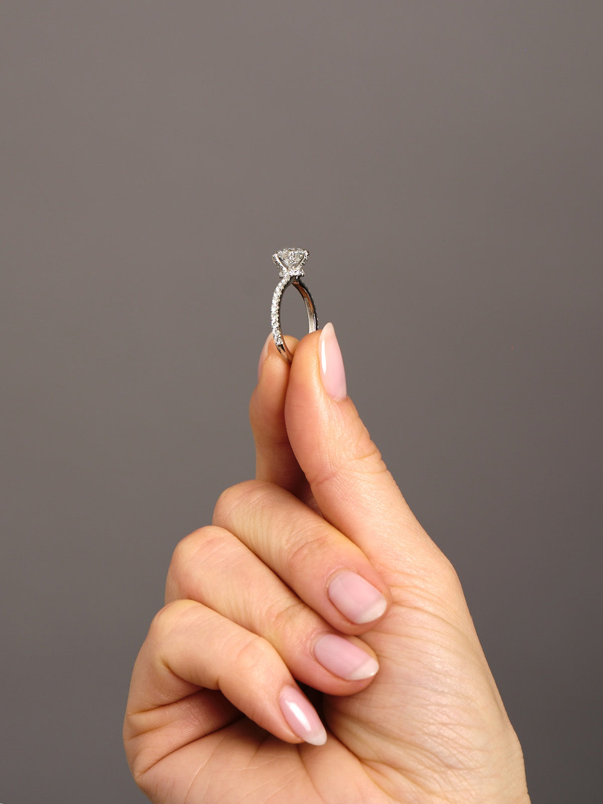 1.50ct Round Diamond Knot Lab Grown Diamond Engagement Rings.