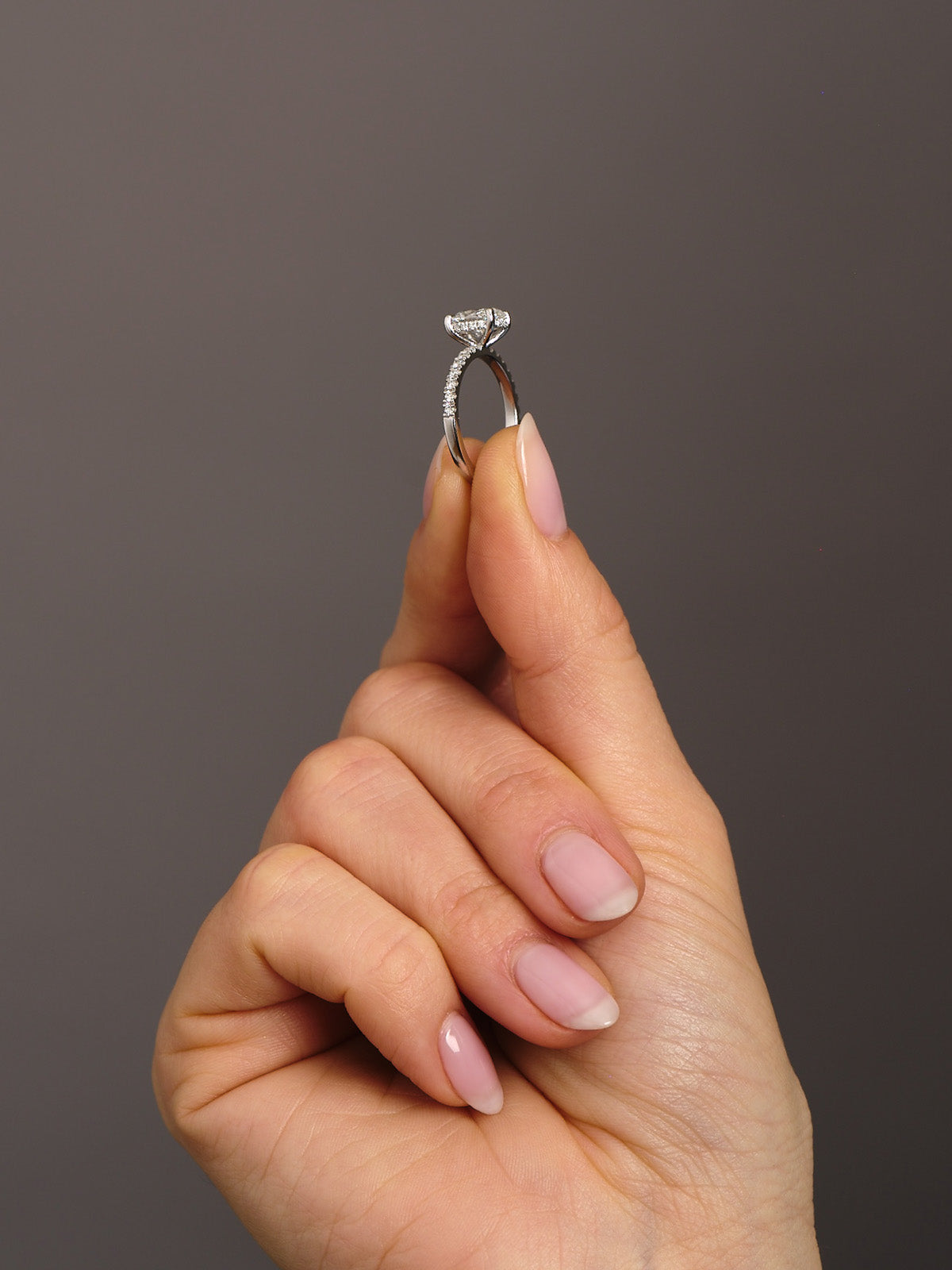 oval cut hidden halo lab grown diamond engagement rings