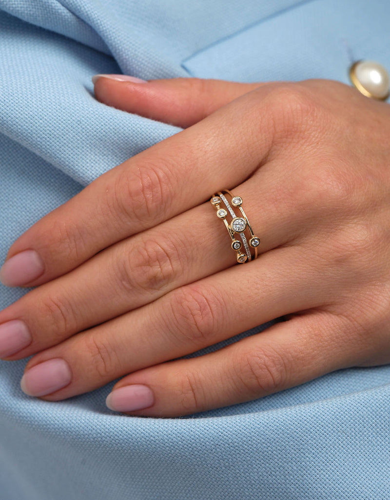 A beautiful 0.33ct mini bubble ring from our diamond rings for women collection.