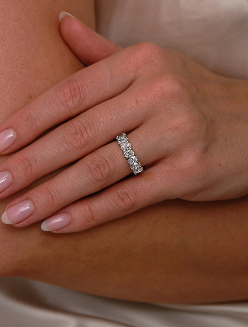 A luxury oval maxi diamond eternity ring from our premium engagement rings for women collection.