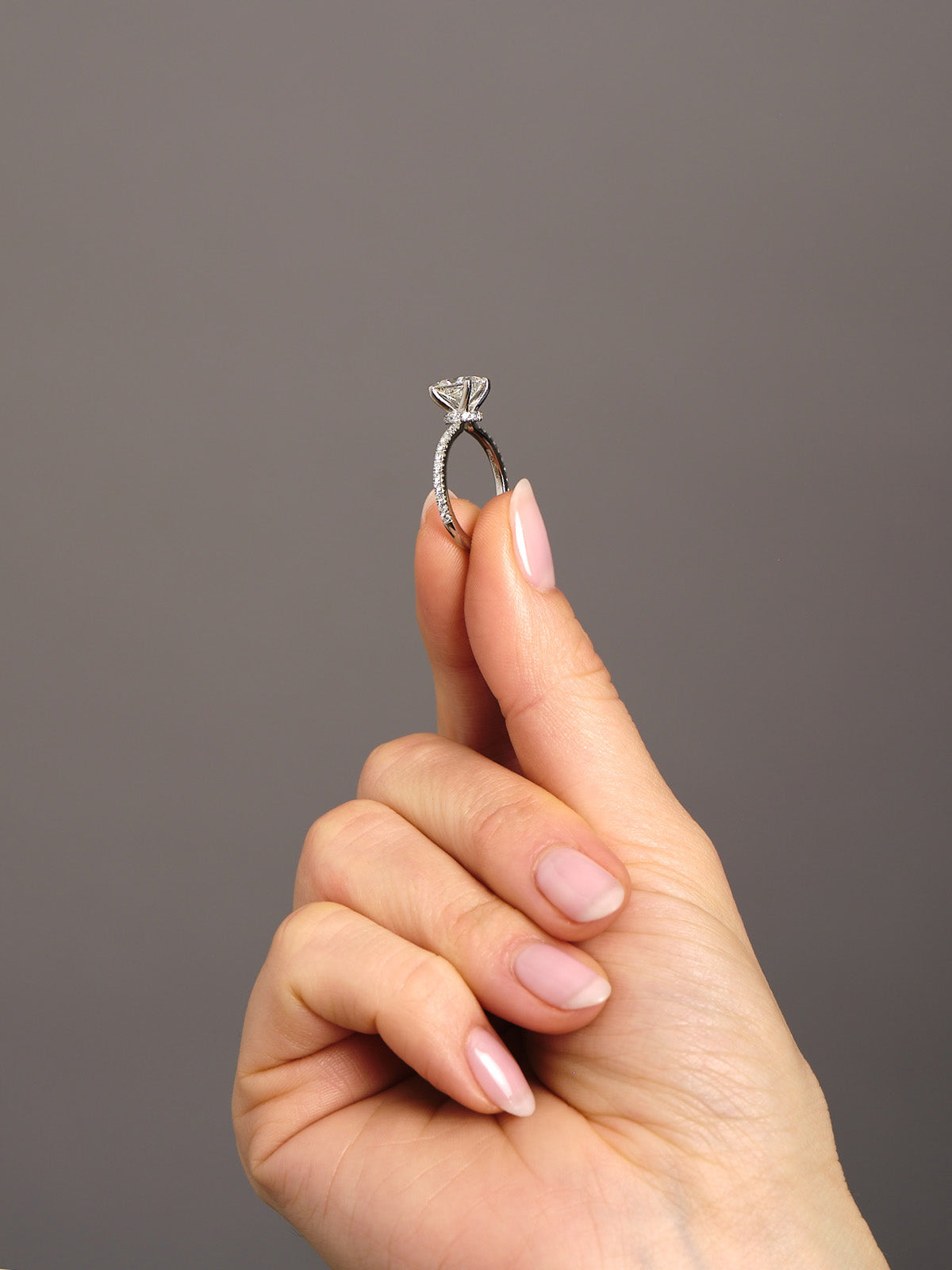 1.50ct Princess Cut Diamond Knot Lab Grown Diamond Engagement Rings.